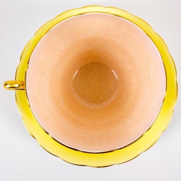 Wellington Bone China Tea Cup made in England with gorgeous yellow lustre finish - Picture 6 of 9